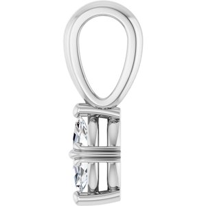14K White Gold 6x3.5 mm Marquise Pendant Mounting – image 5