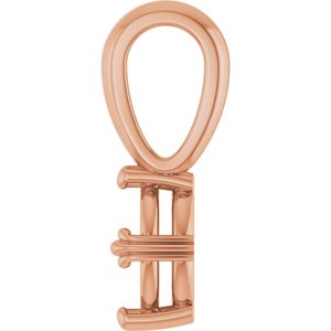 14K Rose Gold 6x3.5 mm Marquise Pendant Mounting – image 6
