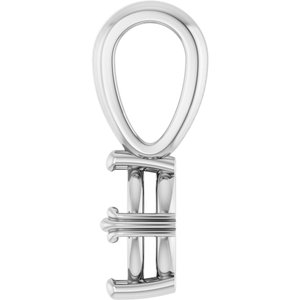 14K White Gold 6x3.5 mm Marquise Pendant Mounting – image 6