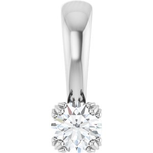 Sterling Silver 3.8 mm Round Pendant Mounting