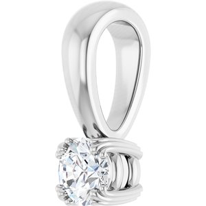 10K White Gold 3.8 mm Round Pendant Mounting – image 3