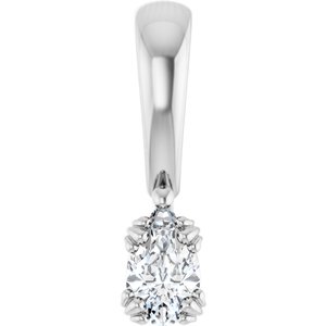 Sterling Silver 5x3 mm Pear Pendant Mounting