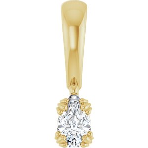 14K Yellow Gold 5x3 mm Pear Pendant Mounting