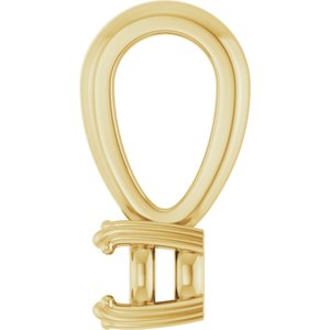 10K Yellow Gold 3.8 mm Round Pendant Mounting – image 6