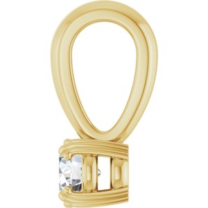 18K Yellow Gold 3.8 mm Round Pendant Mounting – image 5