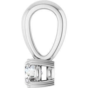 10K White Gold 3.8 mm Round Pendant Mounting – image 5