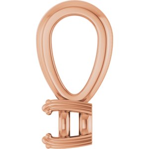 18K Rose Gold 3.8 mm Round Pendant Mounting – image 6