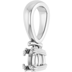14K X1 White Gold 5x3 mm Pear Pendant Mounting – image 4