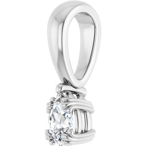 Platinum 5x3 mm Pear Pendant Mounting – image 3