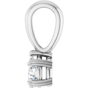 14K X1 White Gold 5x3 mm Pear Pendant Mounting – image 5