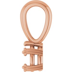 14K Rose Gold 5x3 mm Pear Pendant Mounting – image 6