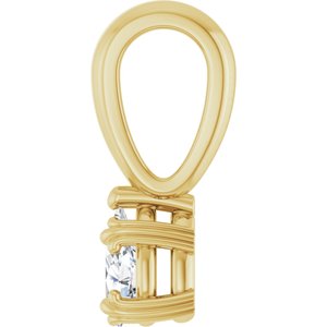 14K Yellow Gold 5x3 mm Pear Pendant Mounting – image 5