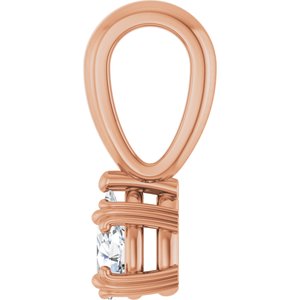 10K Rose Gold 5x3 mm Pear Pendant Mounting – image 5