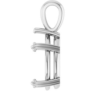 14K X1 White Gold 16x12 mm Pear Pendant Mounting – image 6