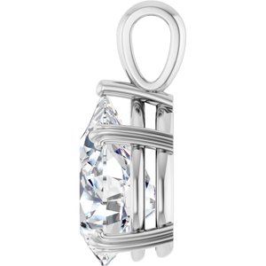 10K White Gold 16x12 mm Pear Pendant Mounting – image 5