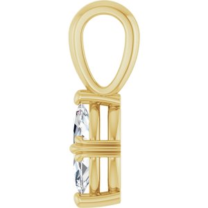 10K Yellow Gold 8x4.5 mm Marquise Pendant Mounting – image 5