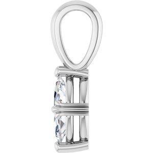 18K White Gold 8x4.5 mm Marquise Pendant Mounting – image 5