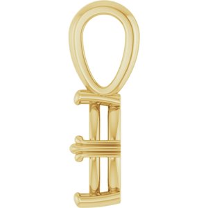 14K Yellow Gold 8x4.5 mm Marquise Pendant Mounting – image 6