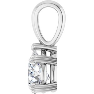 14K X1 White Gold 8x6 mm Pear Pendant Mounting – image 5