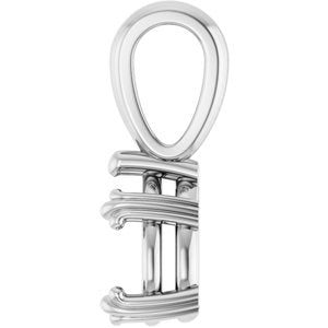 10K White Gold 8x6 mm Pear Pendant Mounting – image 6