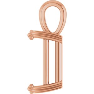14K Rose Gold 14x10 mm Emerald Pendant Mounting – image 6