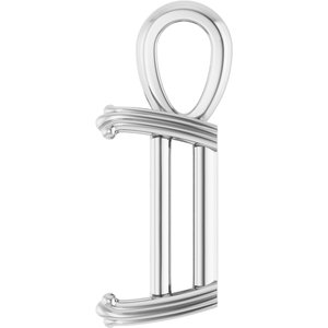 14K White Gold 14x10 mm Emerald Pendant Mounting – image 6