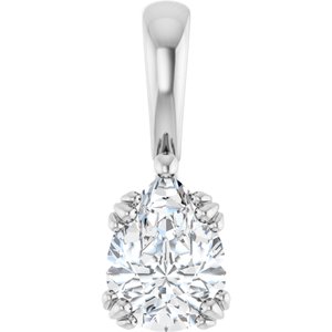 Sterling Silver 8x6 mm Pear Pendant Mounting