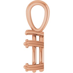 10K Rose Gold 10x6 mm Pear Pendant Mounting – image 6