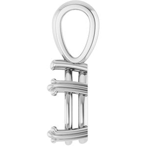 14K White Gold 10x6 mm Pear Pendant Mounting – image 6