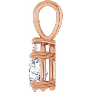 10K Rose Gold 10x6 mm Pear Pendant Mounting – image 5