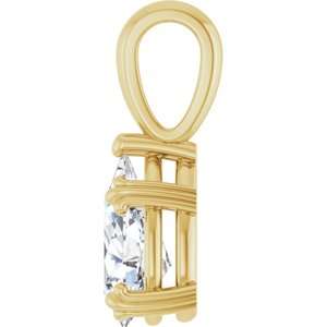 10K Yellow Gold 10x6 mm Pear Pendant Mounting – image 5