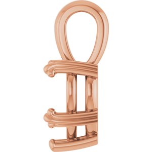 10K Rose Gold 9x9 mm Heart Pendant Mounting – image 6