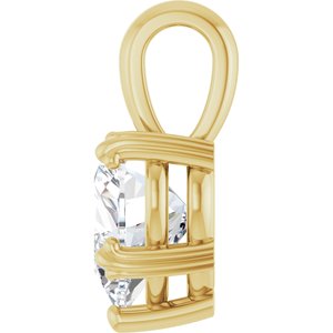 18K Yellow Gold 9x9 mm Heart Pendant Mounting – image 5