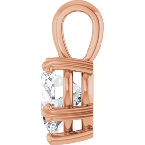 10K Rose Gold 9x9 mm Heart Pendant Mounting – image 5