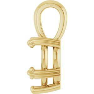 18K Yellow Gold 9x9 mm Heart Pendant Mounting – image 6