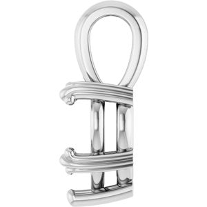 14K White Gold 9x9 mm Heart Pendant Mounting – image 6