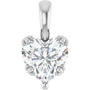 Continuum Sterling Silver 9x9 mm Heart Pendant Mounting