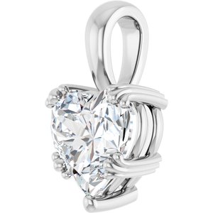 Sterling Silver 9x9 mm Heart Pendant Mounting – image 3