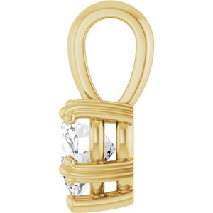 14K Yellow Gold 6.5x6.5 mm Heart Pendant Mounting – image 5