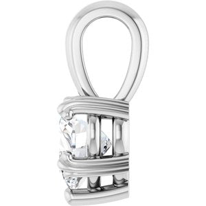 10K White Gold 6.5x6.5 mm Heart Pendant Mounting – image 5