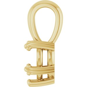 14K Yellow Gold 6.5x6.5 mm Heart Pendant Mounting – image 6