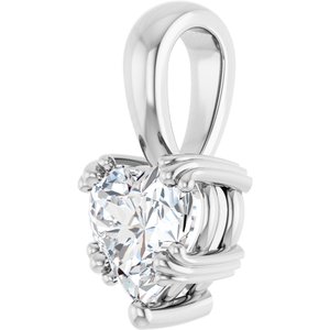 Continuum Sterling Silver 6.5x6.5 mm Heart Pendant Mounting – image 3