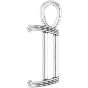 14K White Gold 18x13 mm Emerald Pendant Mounting – image 6