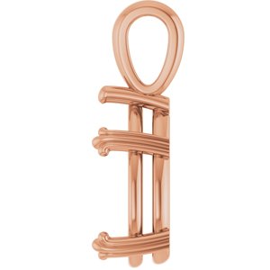 14K Rose Gold 15x10 mm Pear Pendant Mounting – image 6