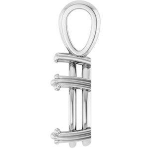 Platinum 13x8 mm Pear Pendant Mounting – image 6