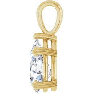 14K Yellow Gold 13x8 mm Pear Pendant Mounting – image 5