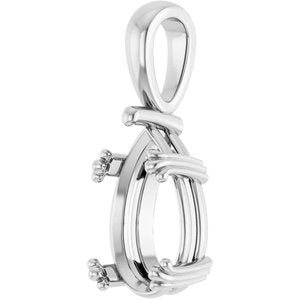 Continuum Sterling Silver 13x8 mm Pear Pendant Mounting – image 4