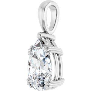 Platinum 13x8 mm Pear Pendant Mounting – image 3