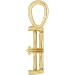 18K Yellow Gold 12x6 mm Marquise Pendant Mounting – image 6