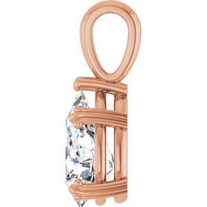 10K Rose Gold 12x8 mm Pear Pendant Mounting – image 5